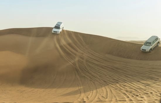 Car driving on the Sand